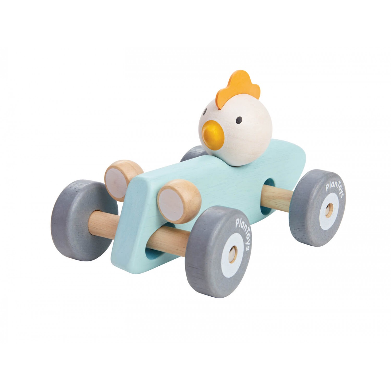 Masina de curse 12m+ PLAN TOYS - Chicken
