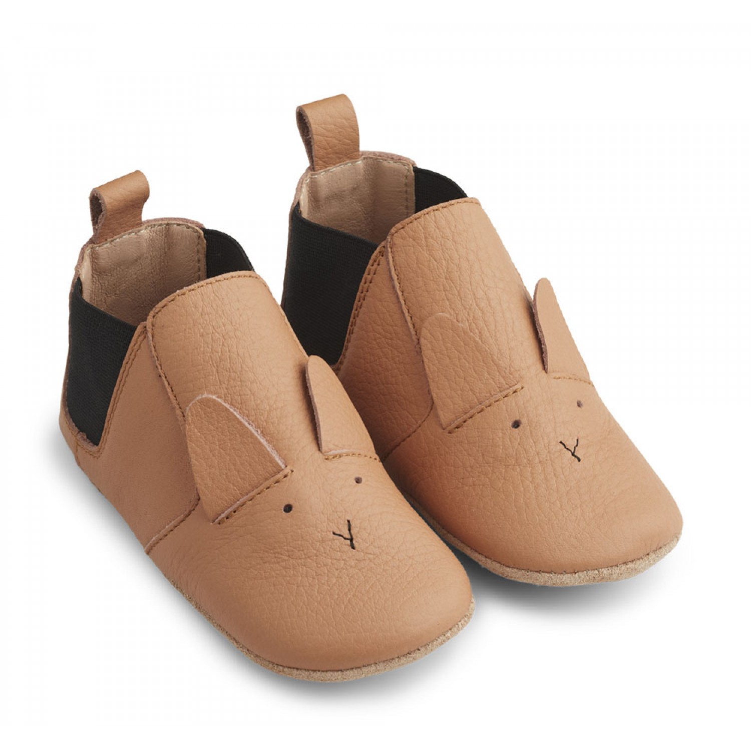 Edith Leather Slippers | Rabbit tuscany rose
