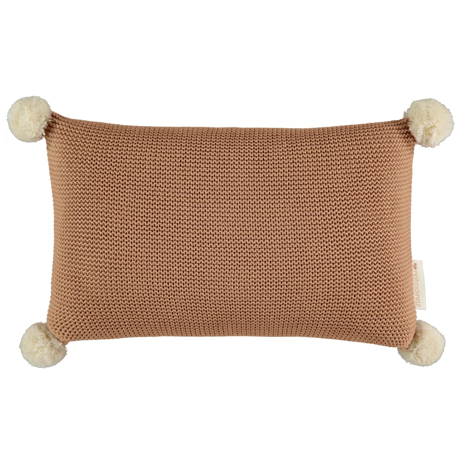 So Natural knitted cushion • Biscuit
